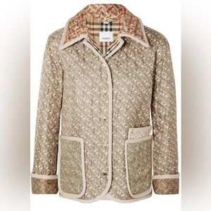 Burberry Quilted Silk Printed Jacket